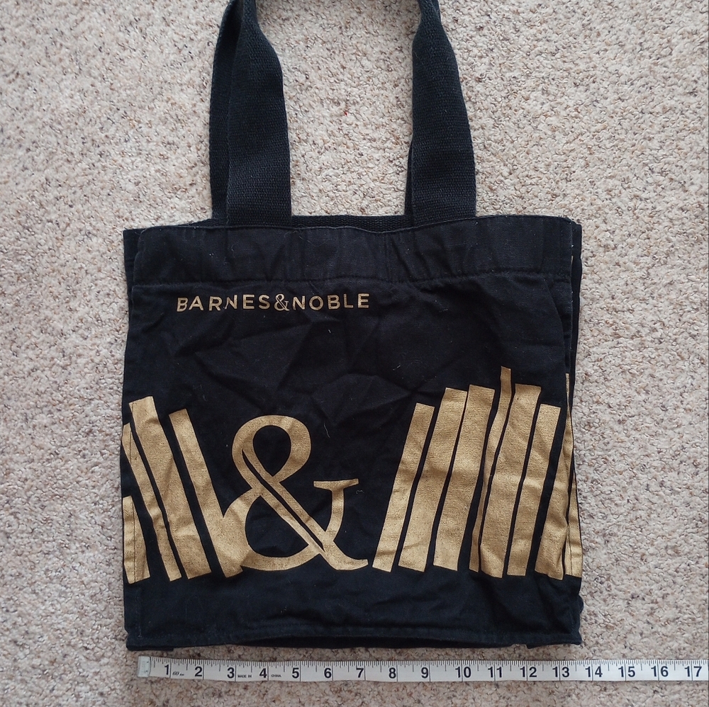Barnes And Noble Book Bag Black & Gold - Picture 4 of 8